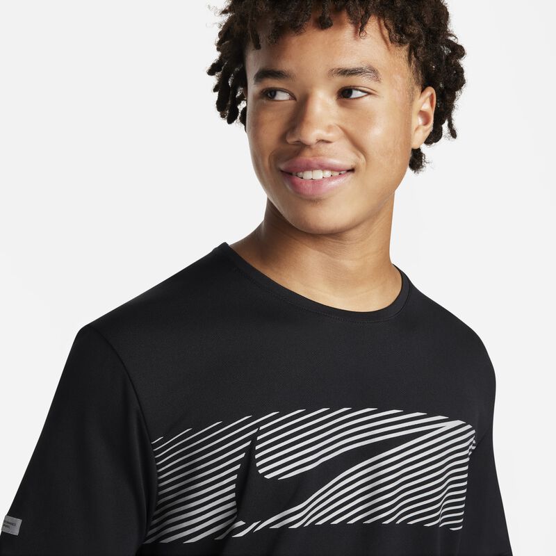 Nike Polera Miler Flash, NEGRO, hi-res image number null