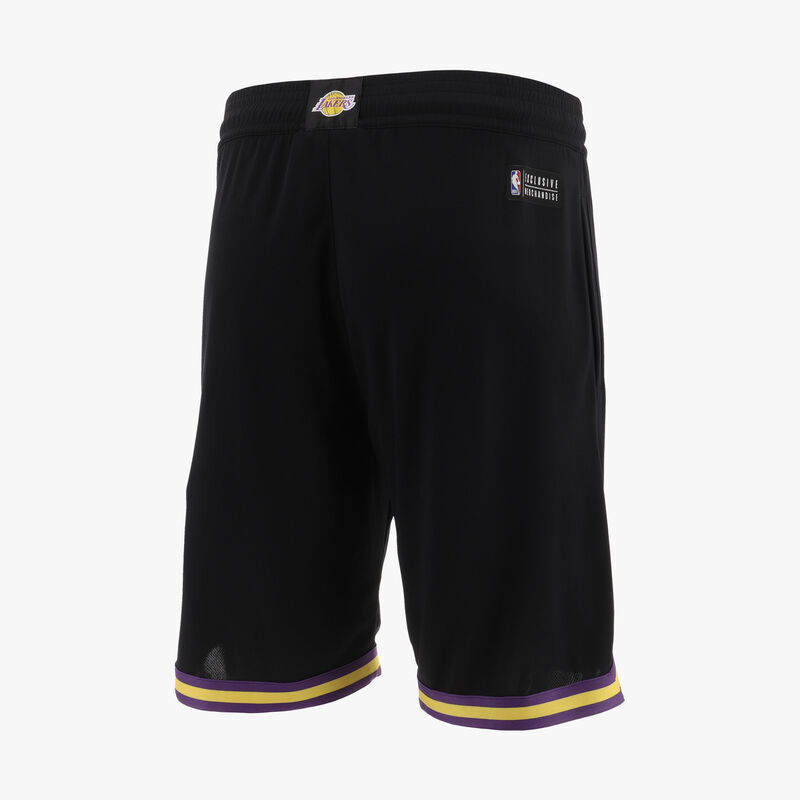 NBA Shorts Los Angeles Lakers, NEGRO, hi-res image number null