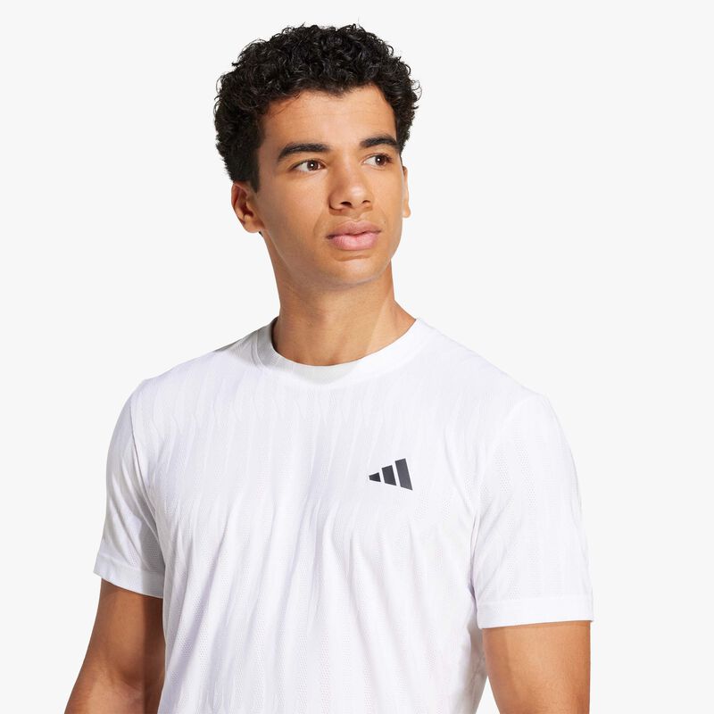 adidas Polera de tenis FreeLift Pro Climacool+, BLANCO, hi-res image number null