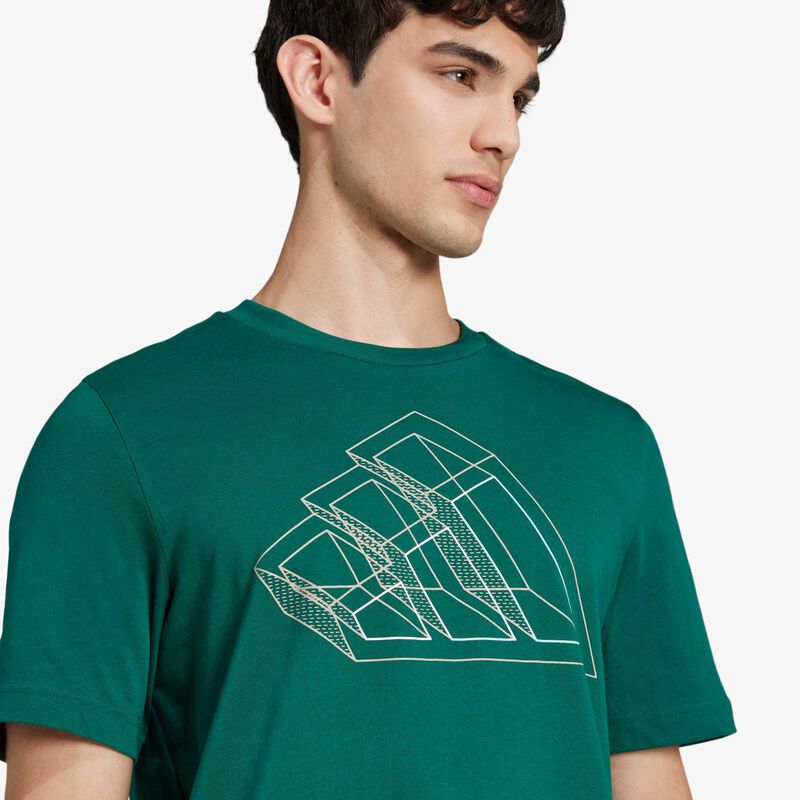 adidas Polera Tech Outline Estampado, VERDE, hi-res image number null