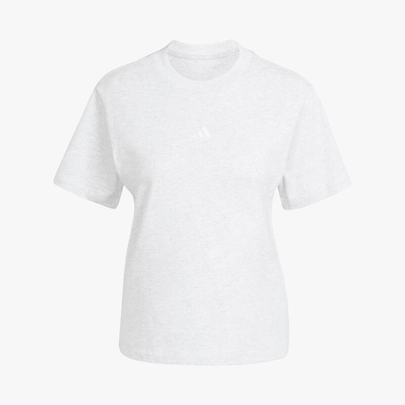 adidas Polera Essentials Logo Pequeño Algodón, GRIS, hi-res image number null