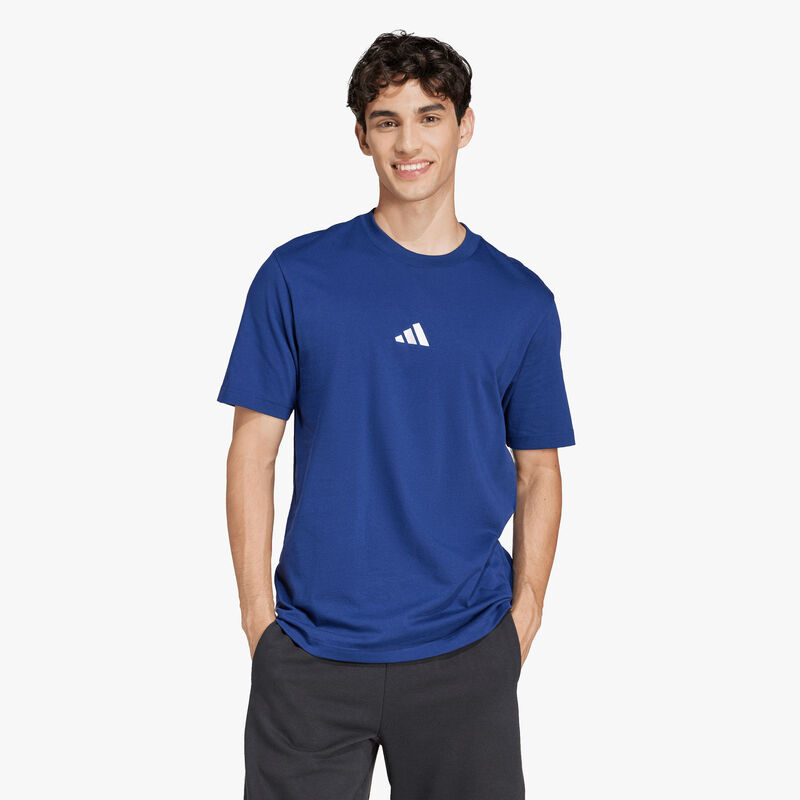 adidas Polera Essentials Logo Peque&ntilde;o, AZUL, hi-res image number null