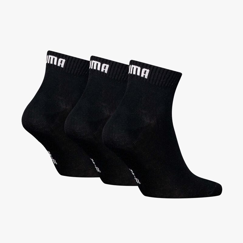 Puma Calcetines Quarter Plain Cortas 3 Pares, NEGRO, hi-res image number null