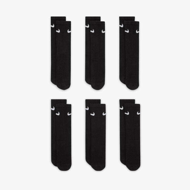 Nike Calcetines Everyday Largos 6 Pares, NEGRO, hi-res image number null
