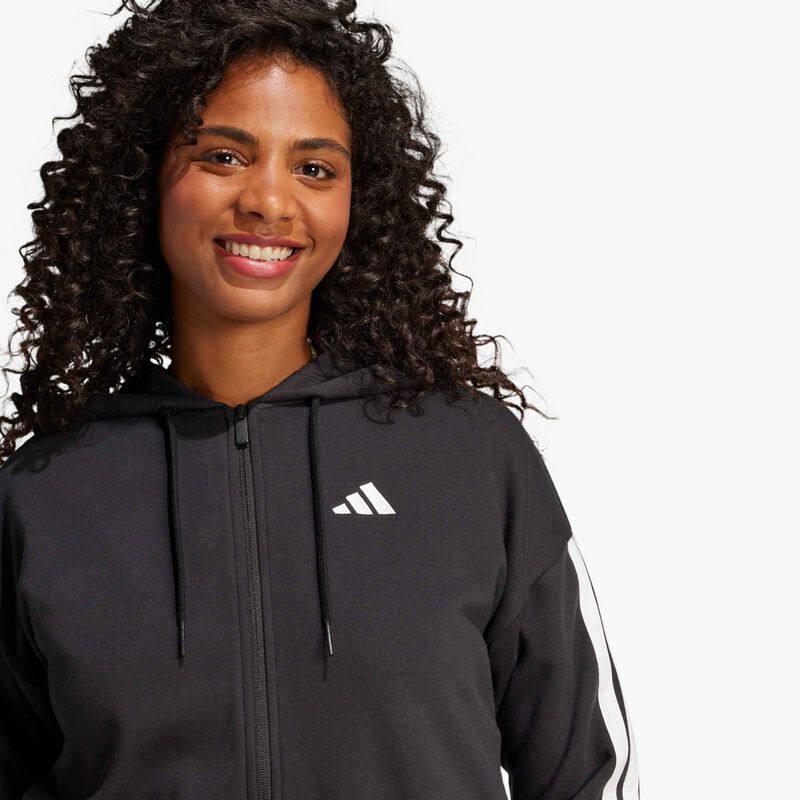 adidas Chaqueta Essentials French Terry 3 bandas, NEGRO, hi-res image number null