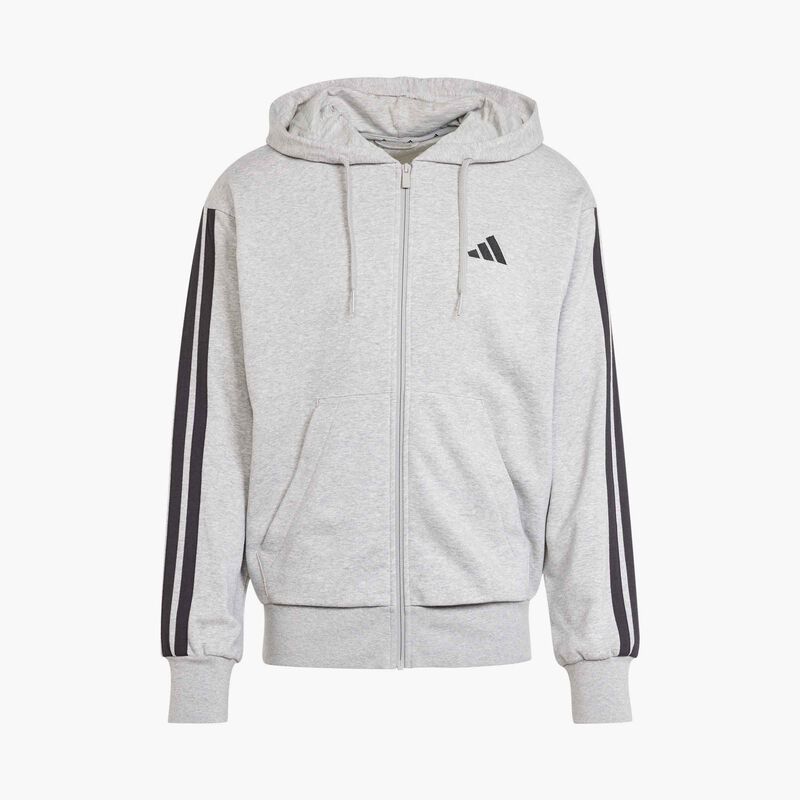 adidas Poler&oacute;n Essentials 3 Tiras French Terry, GRIS, hi-res image number null