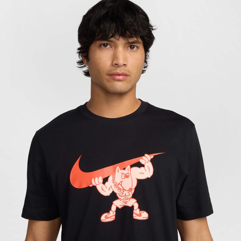Nike Polera de Fitness, NEGRO, hi-res image number null
