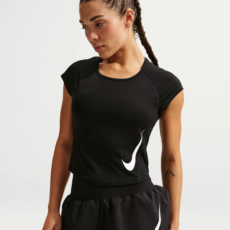 Nike Polera Tempo Swoosh, NEGRO, hi-res image number null