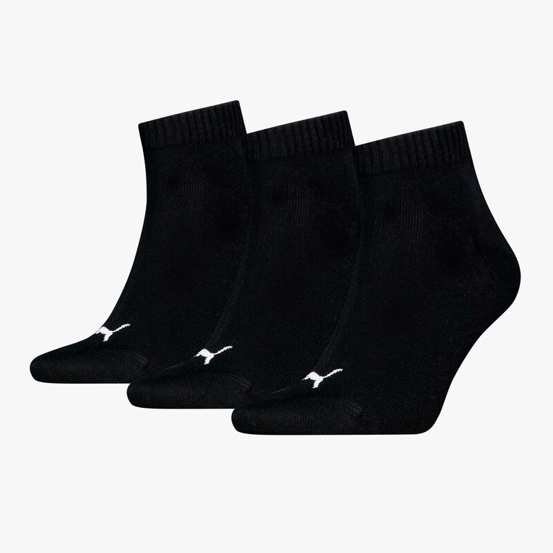 Puma Calcetines Quarter Plain Cortas 3 Pares, NEGRO, hi-res image number null