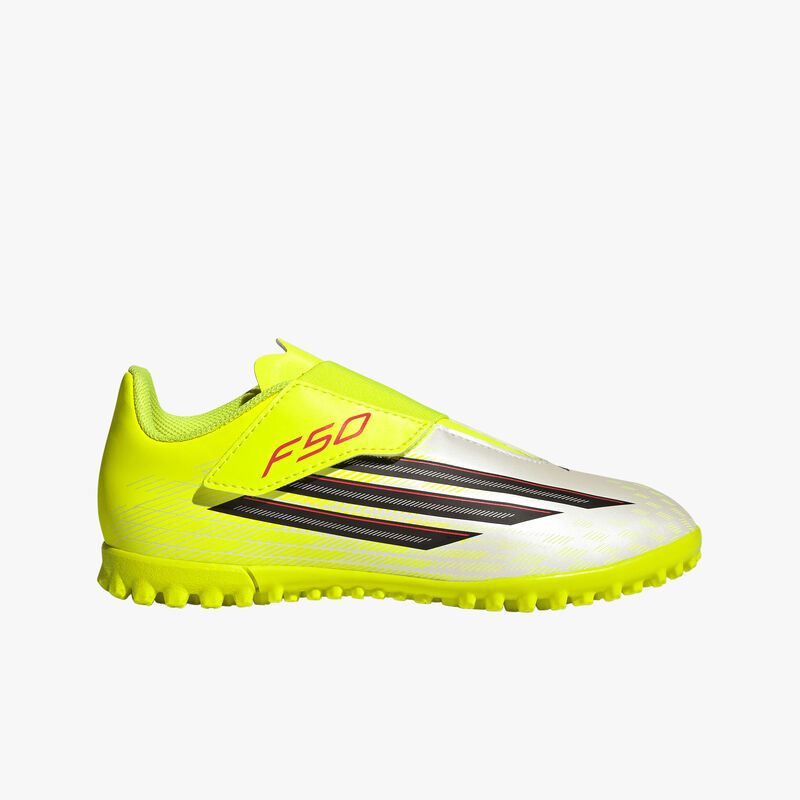 adidas Zapatillas F50 Club Pasto Sint&eacute;tico Ni&ntilde;os, AMARILLO, hi-res image number null