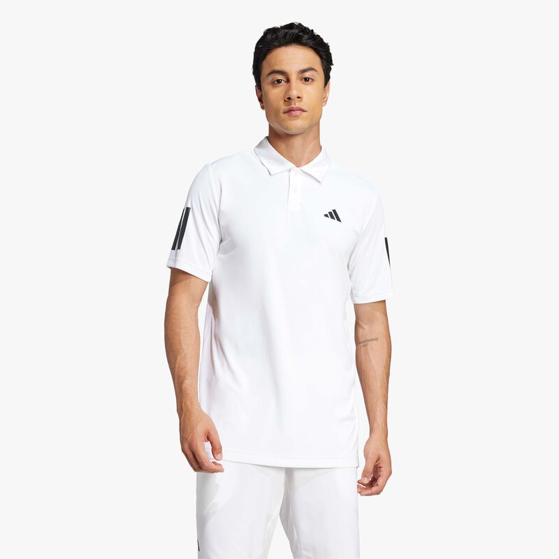 adidas Polera Club Tennis 3 bandas, BLANCO, hi-res image number null