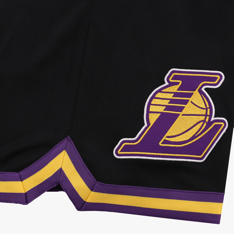 NBA Shorts Los Angeles Lakers, NEGRO, hi-res image number null