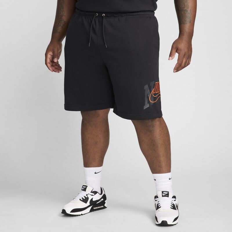 Nike Shorts de French Terry Club, NEGRO, hi-res image number null