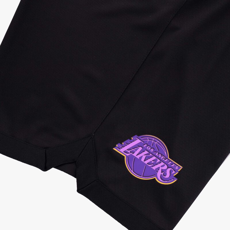 NBA Shorts Los Angeles Lakers, NEGRO, hi-res image number null