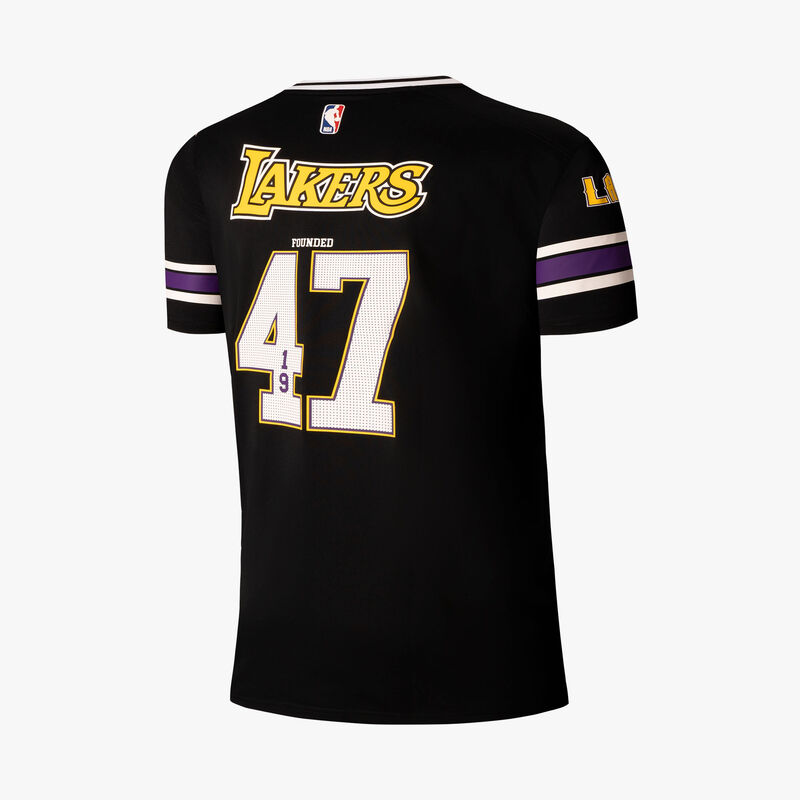 NBA Camiseta Number Print Lakers, NEGRO, hi-res image number null