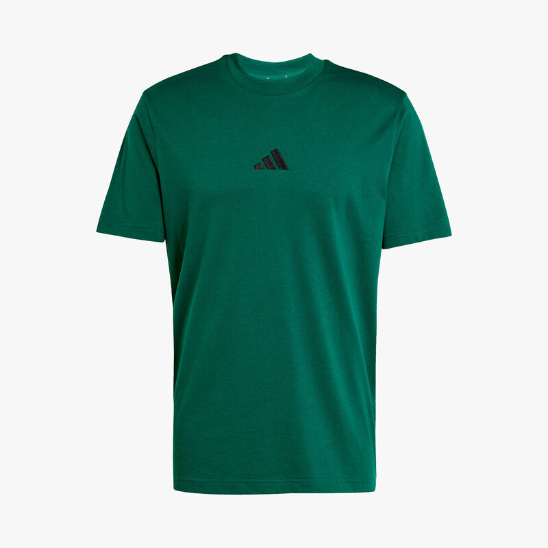 adidas Polera Essentials Logo Peque&ntilde;o Tejido Jersey, VERDE, hi-res image number null
