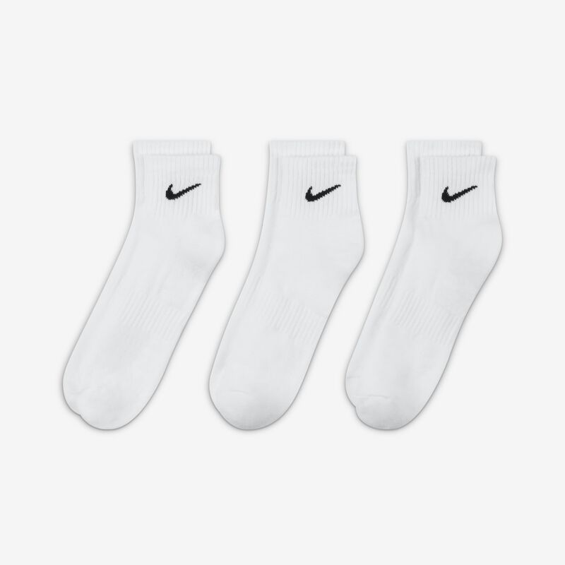 Nike Calcetines Everyday Cushioned Tobilleras 3 Pares, BLANCO, hi-res image number null