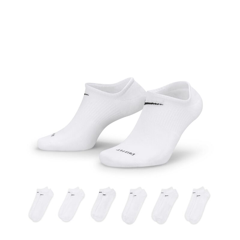 Nike Calcetines Everyday Lightweight Invisibles 6 Pares, BLANCO, hi-res image number null