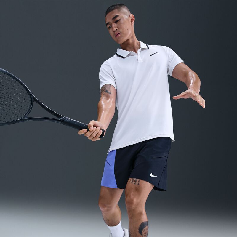 NikeCourt Shorts de tenis Slam, AZUL, hi-res image number null