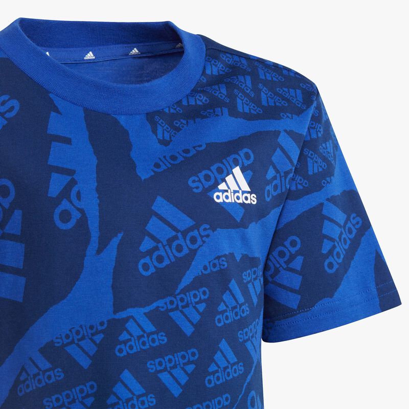 adidas Polera Essentials Allover Print, AZUL, hi-res image number null
