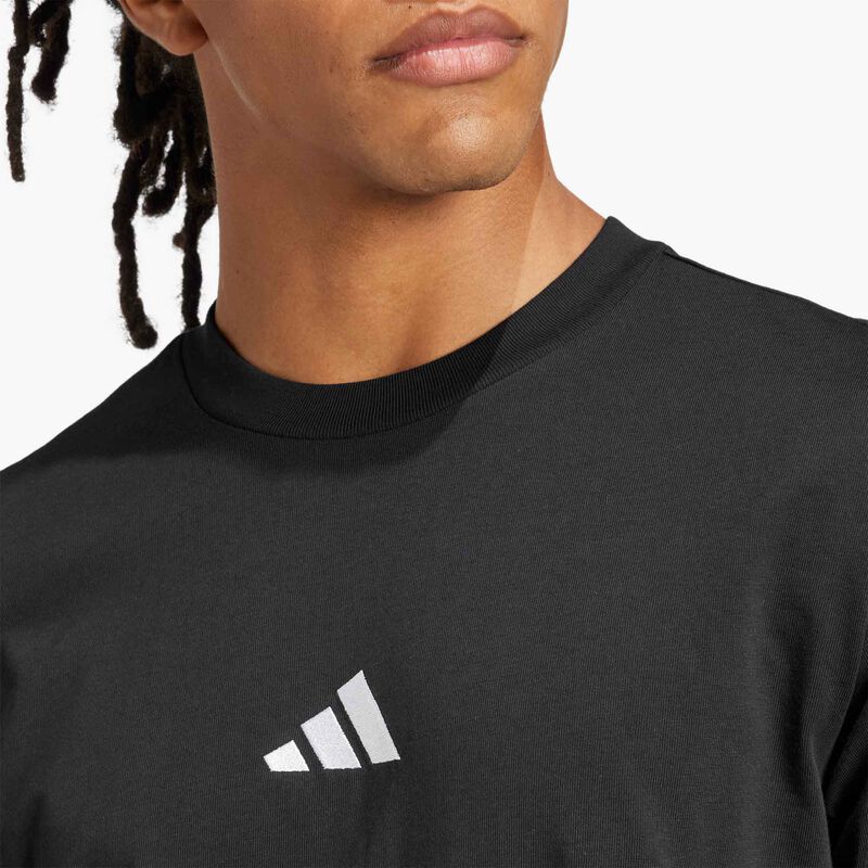 adidas Polera Essentials Logo Peque&ntilde;o Tejido Jersey, NEGRO, hi-res image number null
