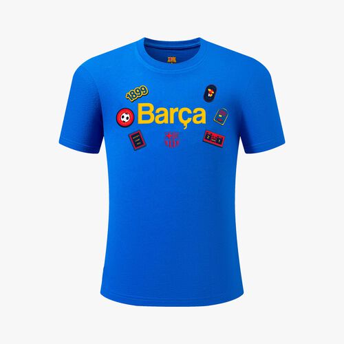 F.C. Barcelona Camiseta Patches Crew