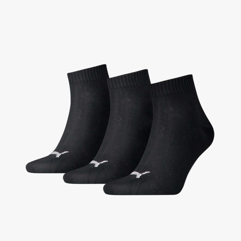 Puma Calcetines Quarter Plain Tobilleras 3 Pares, NEGRO, hi-res image number null