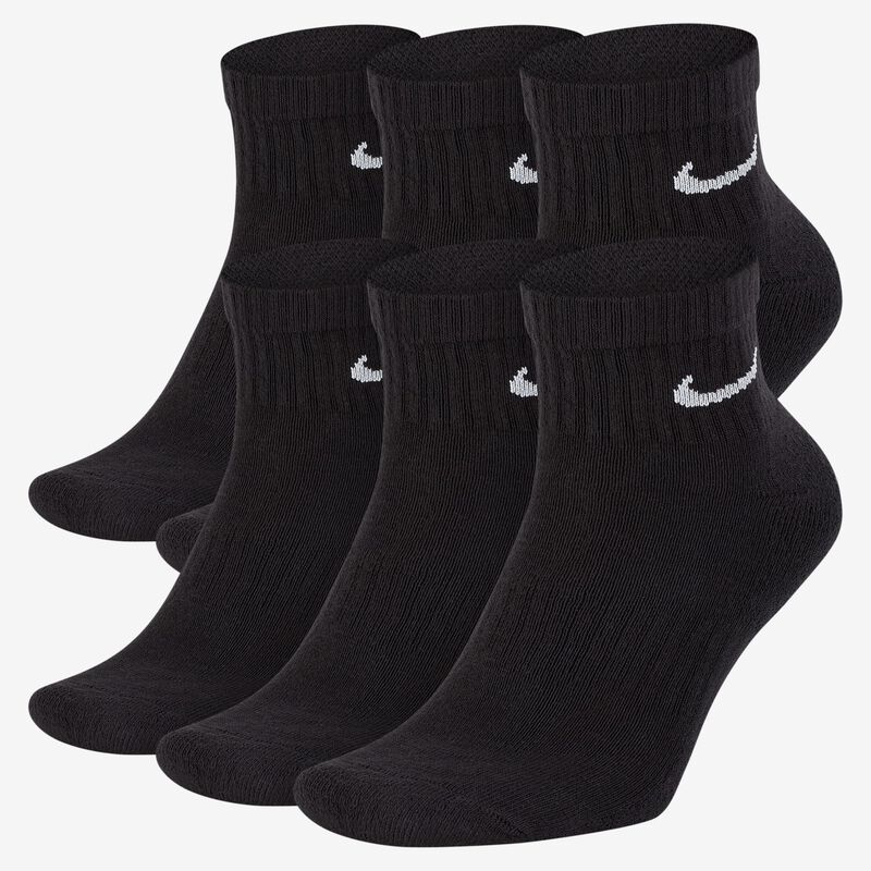 Nike Calcetines Everyday Cushioned Tobilleras 6 Pares, NEGRO, hi-res image number null