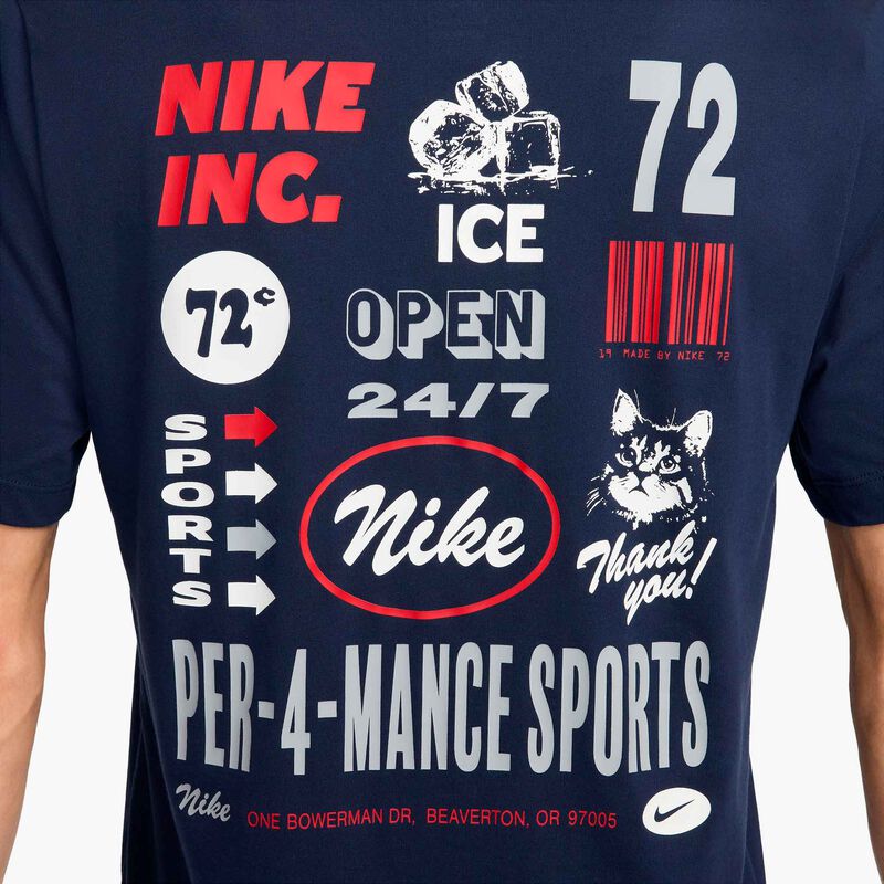 Nike Polera Deportiva Dri-FIT, AZUL, hi-res image number null