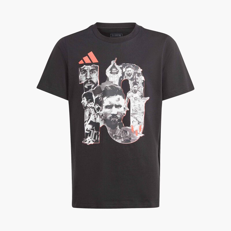 adidas Polera Messi F&uacute;tbol Estampado, NEGRO, hi-res image number null