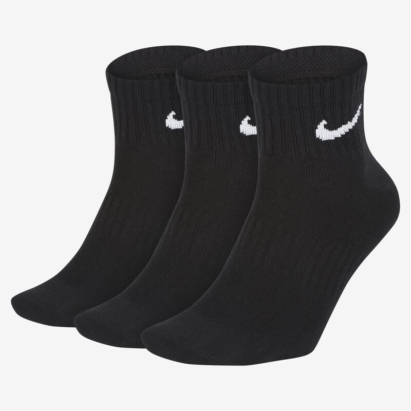 Nike Calcetines Everyday Lightweight Cortos 3 Pares, NEGRO, hi-res image number null