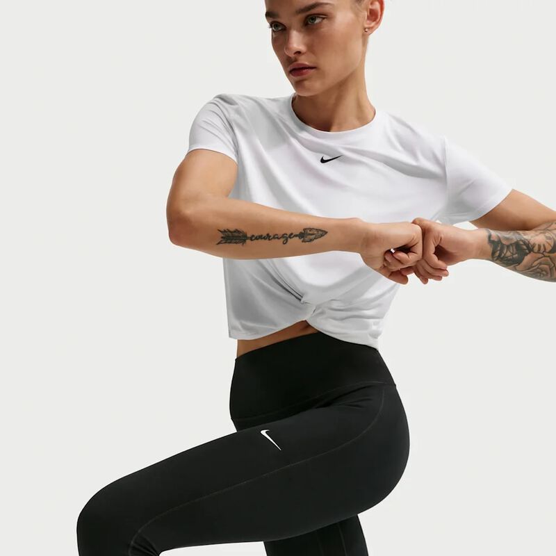 Nike One Calzas Seamless Front, NEGRO, hi-res image number null