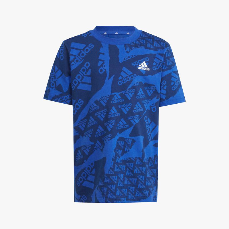 adidas Polera Essentials Allover Print, AZUL, hi-res image number null