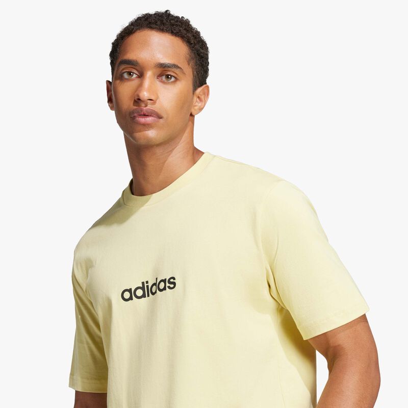 adidas Polera Essentials Linear Single Jersey, AMARILLO, hi-res image number null
