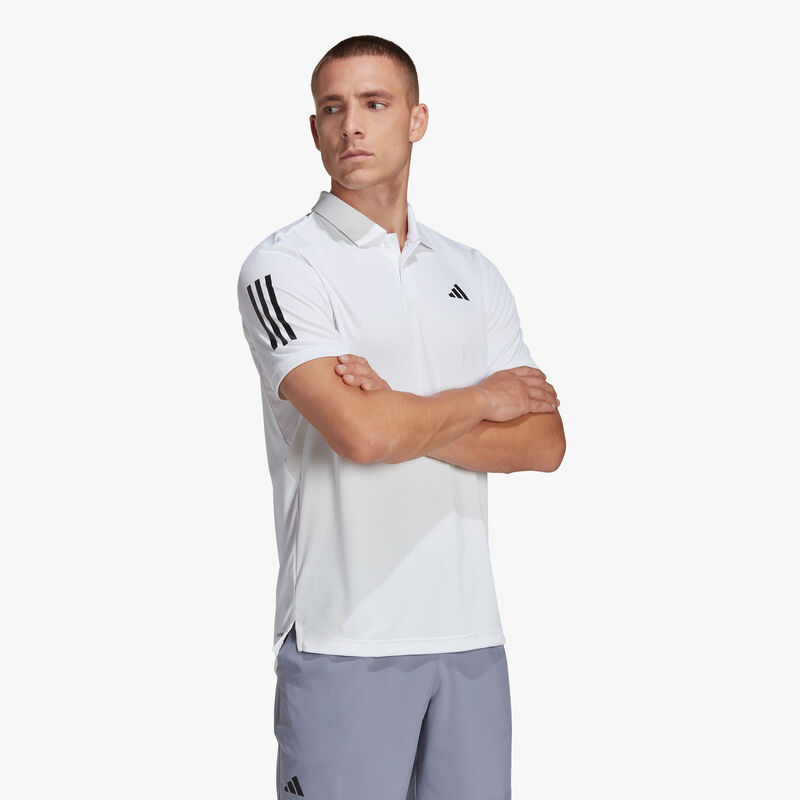adidas Polera Club Tennis 3 bandas, BLANCO, hi-res image number null