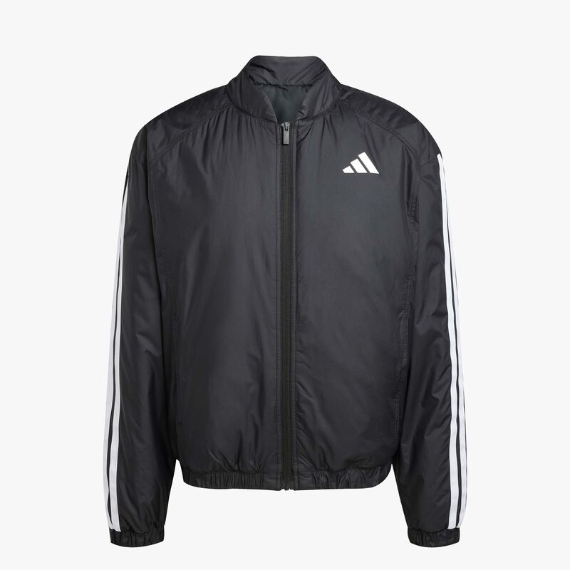 adidas Chaqueta Bómber Térmica Essentials 3 Tiras, NEGRO, hi-res image number null