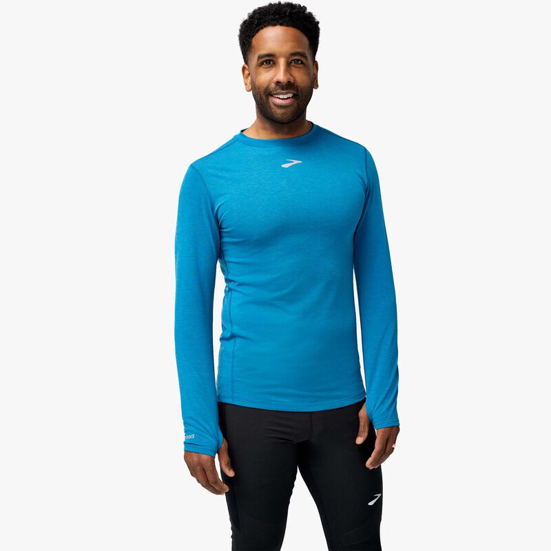 Brooks High Point Long Sleeve, AZUL, hi-res image number null