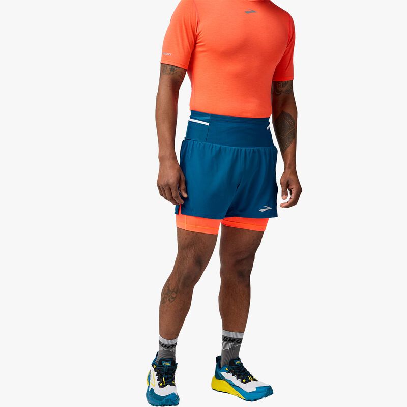Brooks High Point 5" 2-in-1 Short 2.0, AZUL, hi-res image number null
