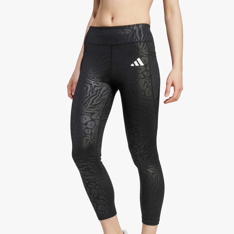 adidas Calzas con estampado animal All Sports Optime Ni&ntilde;as, NEGRO, hi-res image number null