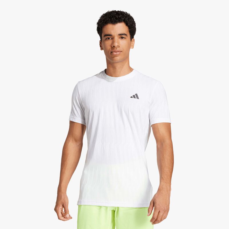 adidas Polera de tenis FreeLift Pro Climacool+, BLANCO, hi-res image number null