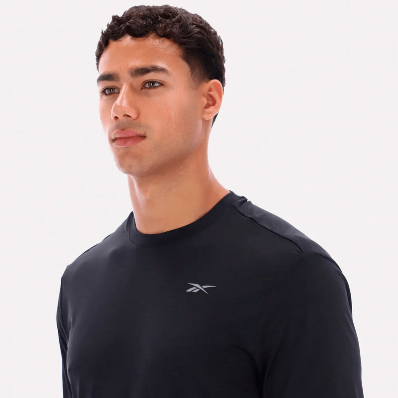 Reebok Polera Manga Corta Running, NEGRO, hi-res image number null