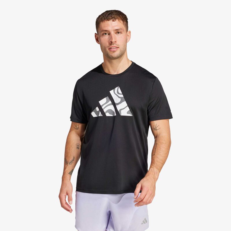adidas Polera Run It Brand Love, NEGRO, hi-res image number null