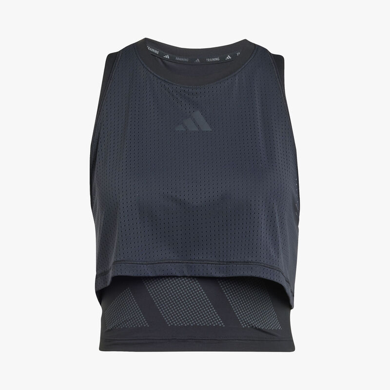 adidas Polera de Entrenamiento 2 en 1 Cool Intensity, NEGRO, hi-res image number null