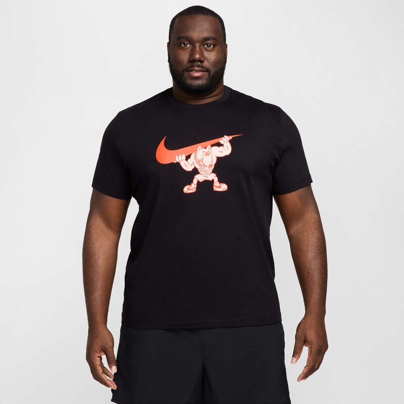Nike Polera de Fitness, NEGRO, hi-res image number null