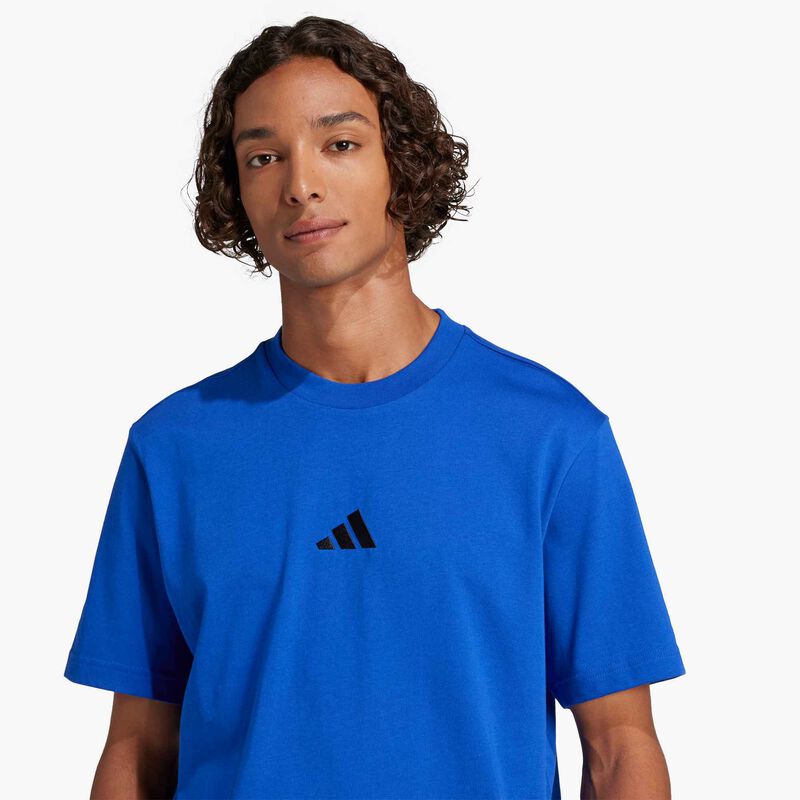 adidas Polera Essentials Small Logo, AZUL, hi-res image number null