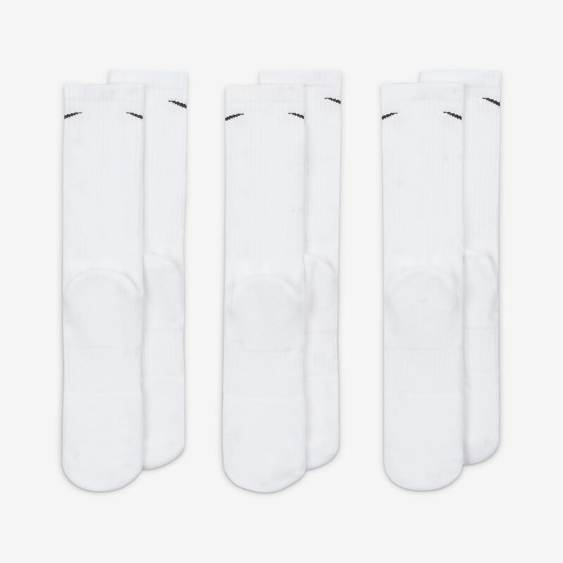 Nike Calcetines Everyday Cushioned Largos 3 Pares, BLANCO, hi-res image number null