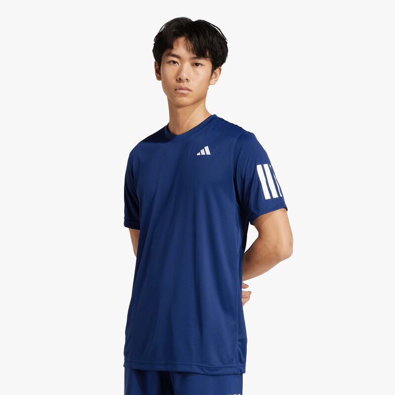 adidas Polera de Tenis Club Climacool 3 Tiras, AZUL, hi-res image number null