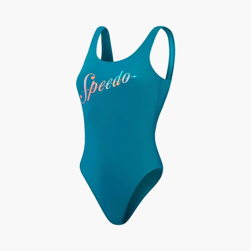 Speedo Traje de Baño Logo Deep U-Back