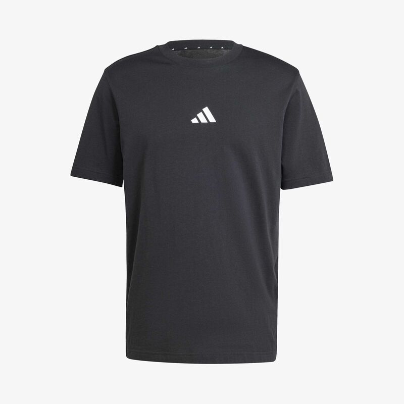 adidas Polera Essentials Logo Peque&ntilde;o Tejido Jersey, NEGRO, hi-res image number null