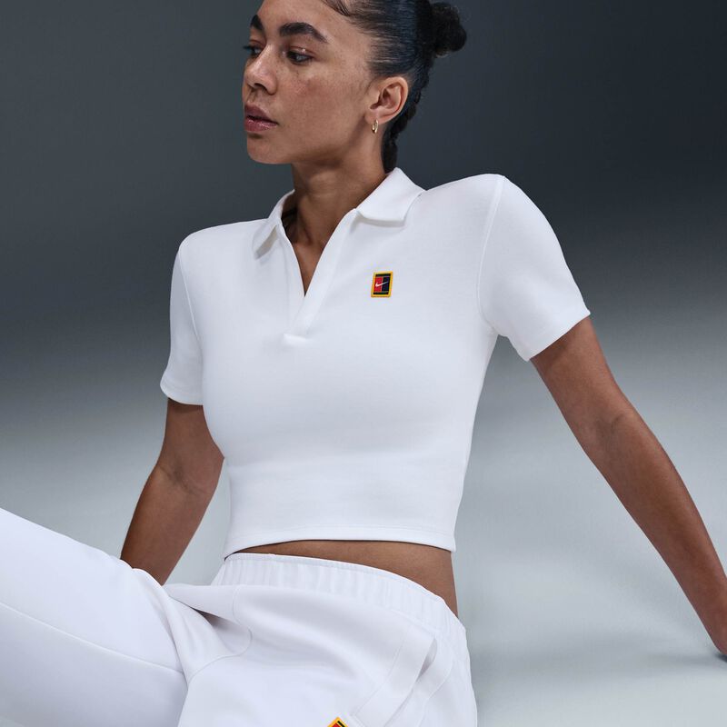Nike PoleraCourt Heritage Polera de Tenis, BLANCO, hi-res image number null